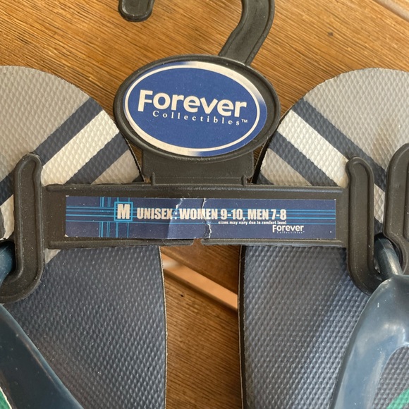 Seattle Mariners Flip Flops Blue size Mens 7-8 Women’s 9-10 - Picture 2 of 2